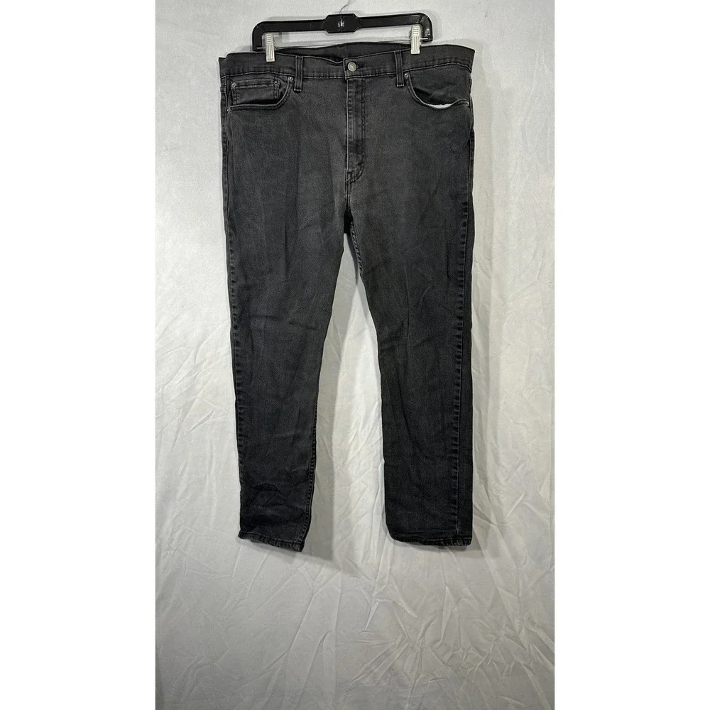Levi's 501 Faded Black Jeans Men's Size 38x30 Stretch Tapered Jeans ‎ Distress